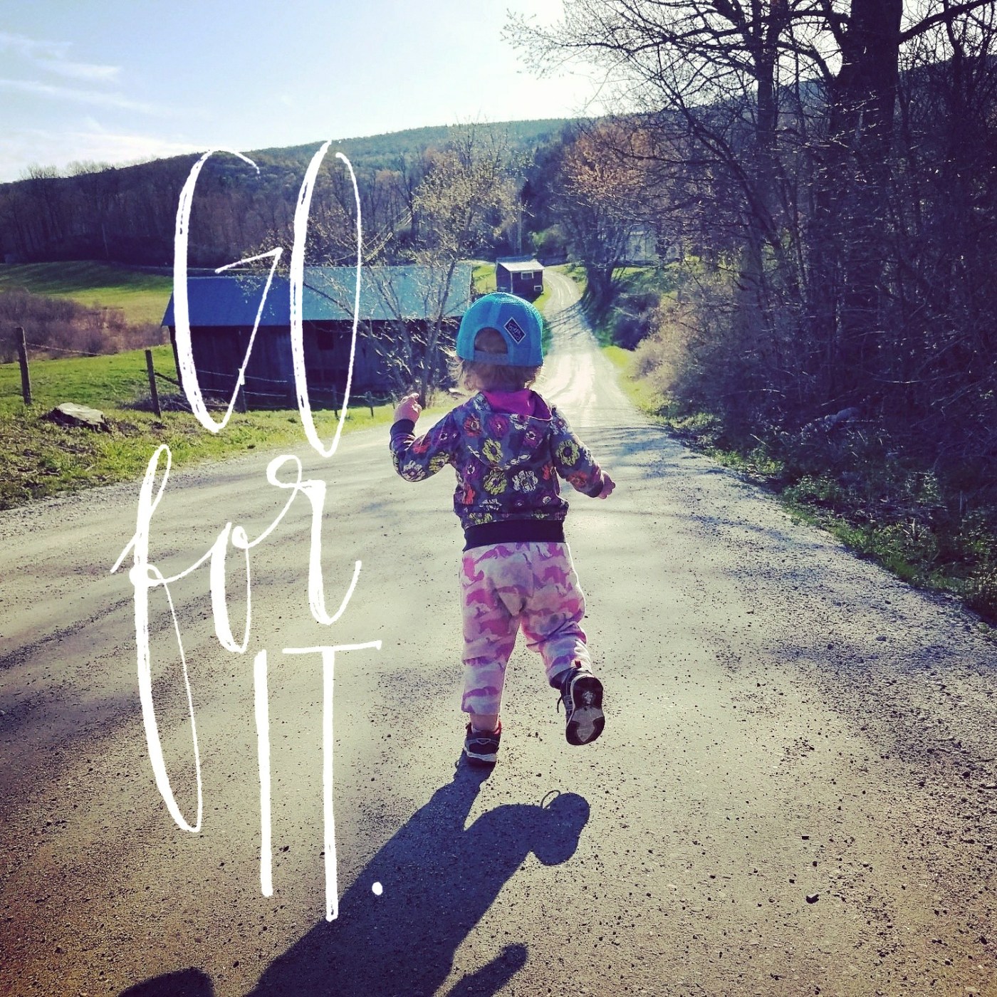 Better Beauty Vermont Go for it toddler running