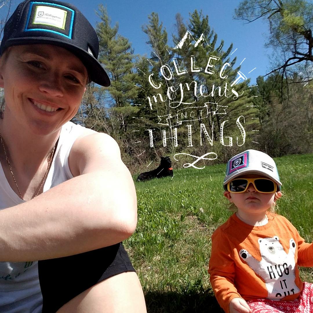 Better Beauty Vermont Collect Moments not Things mom and daughter sitting with hats