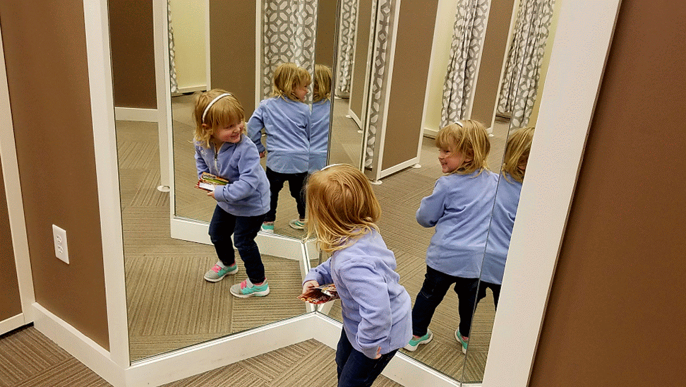 Better Beauty Vermont- simple joys- three way mirrors and dancing